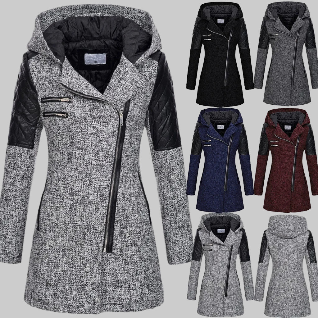 MARINA ™|Hooded Thick Wool Blend Loose Fit Jacket