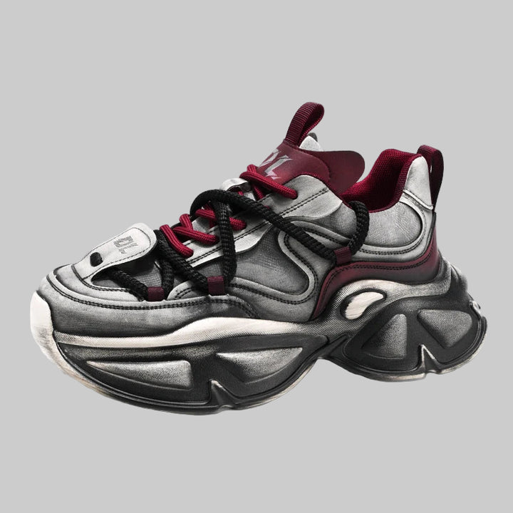 Designer Microfiber Leather Chunky Sneakers