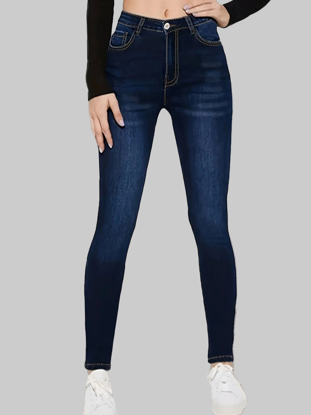 High-Waisted Stretch Skinny Jeans