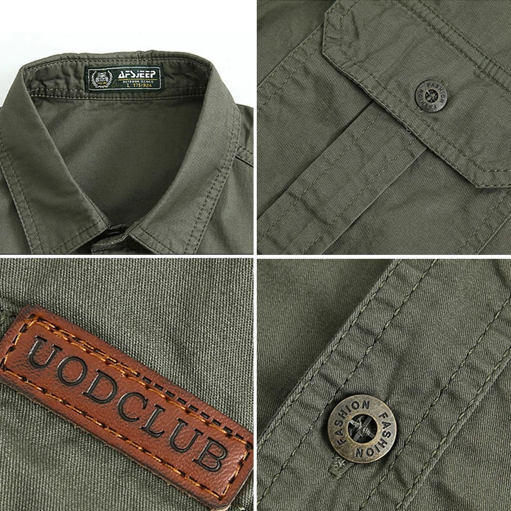 Quick-Dry Short Sleeve Army Hiking Cargo Shirt
