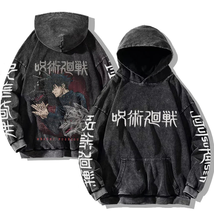 Vintage Anime Washed Hoodies