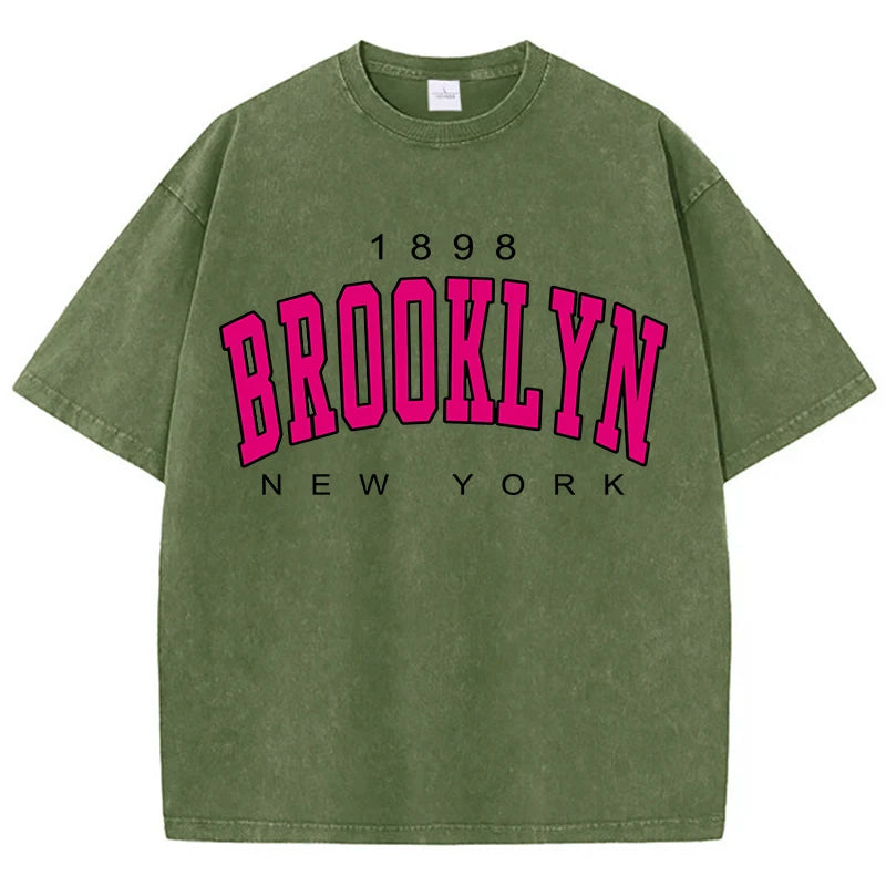 Unisex Cotton Washed Tees – Brooklyn New York Edition