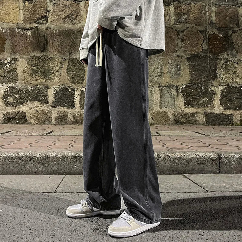 High Street Casual Wide Leg Jeans