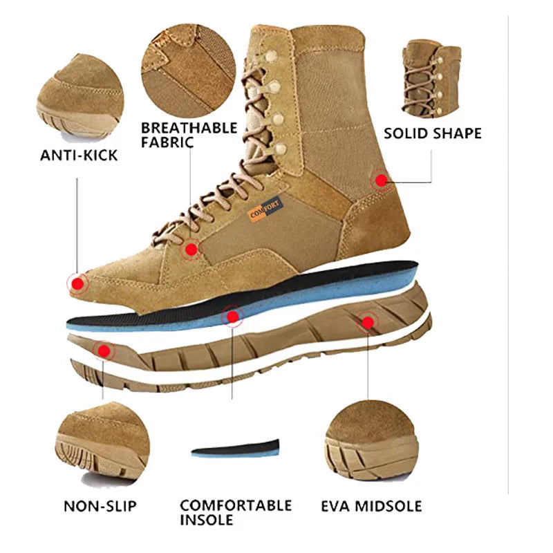 Men's Lightweight Waterproof Tactical Combat Boots
