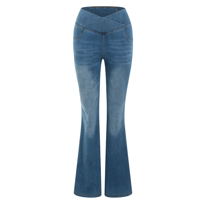 Stretch Denim Flared Denim Jeans