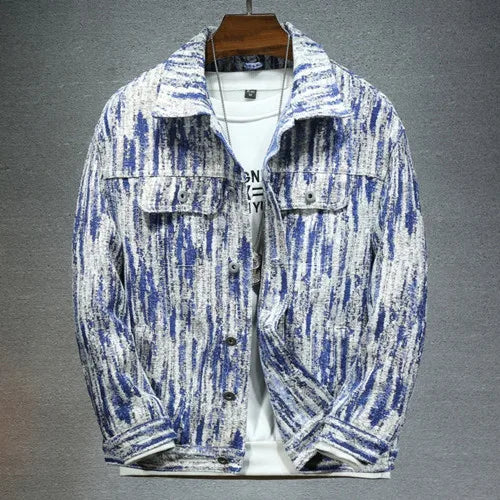 Pure Color Single-Breasted Denim Jacket