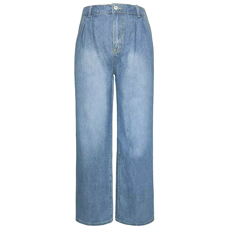 Luxe Wide-Leg Denim Jeans