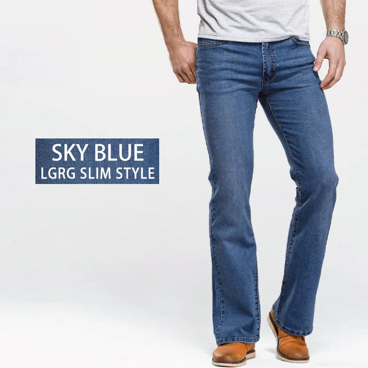 Classic Slim Fit, Slightly Flared Boot Cut Jeans