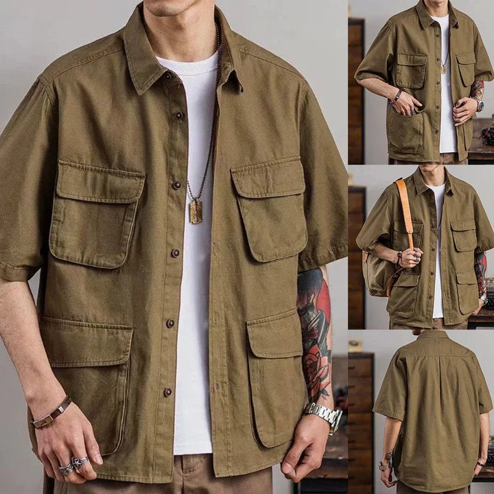 Casual Short Sleeve Cargo Shirt
