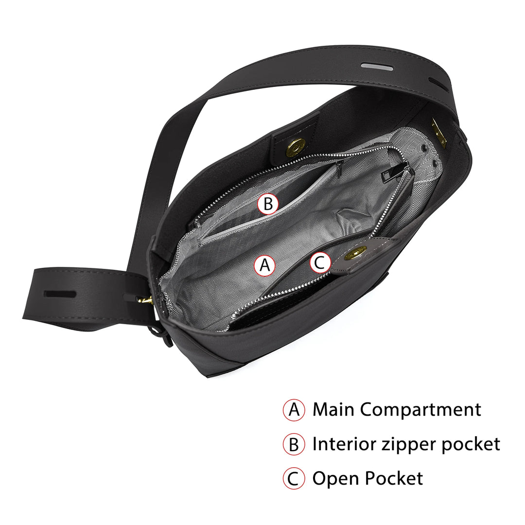 Hobo Leather Shoulder Bucket Bag