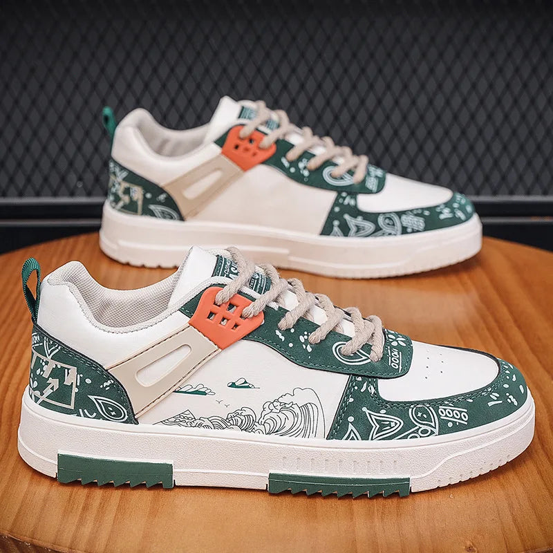 Trendy Breathable Lace-Up Sneakers