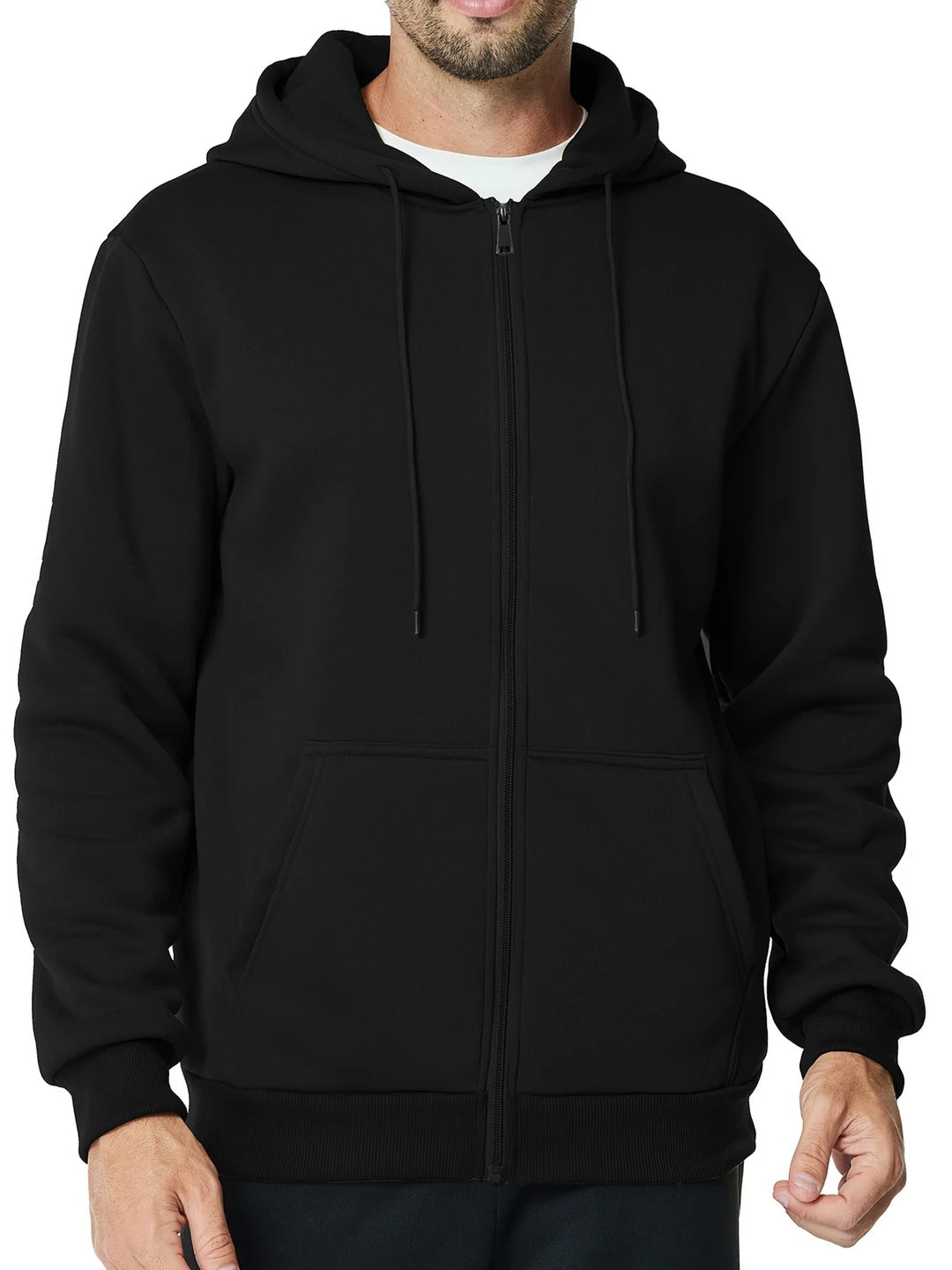 Casual Solid Color Zipper Sports Hooded Jacket