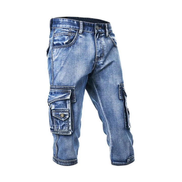 Slim Fit Stretch Denim Shorts