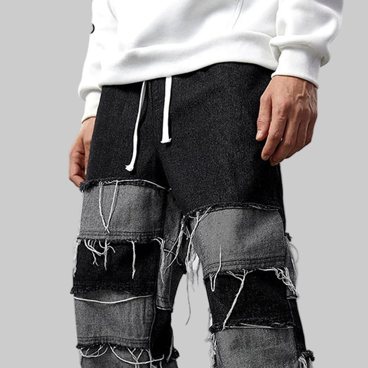 Y2K Whiskered Spliced Jeans
