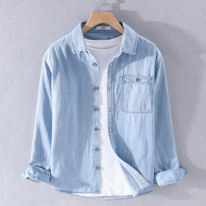 Casual Long Sleeve Thin Denim Shirt