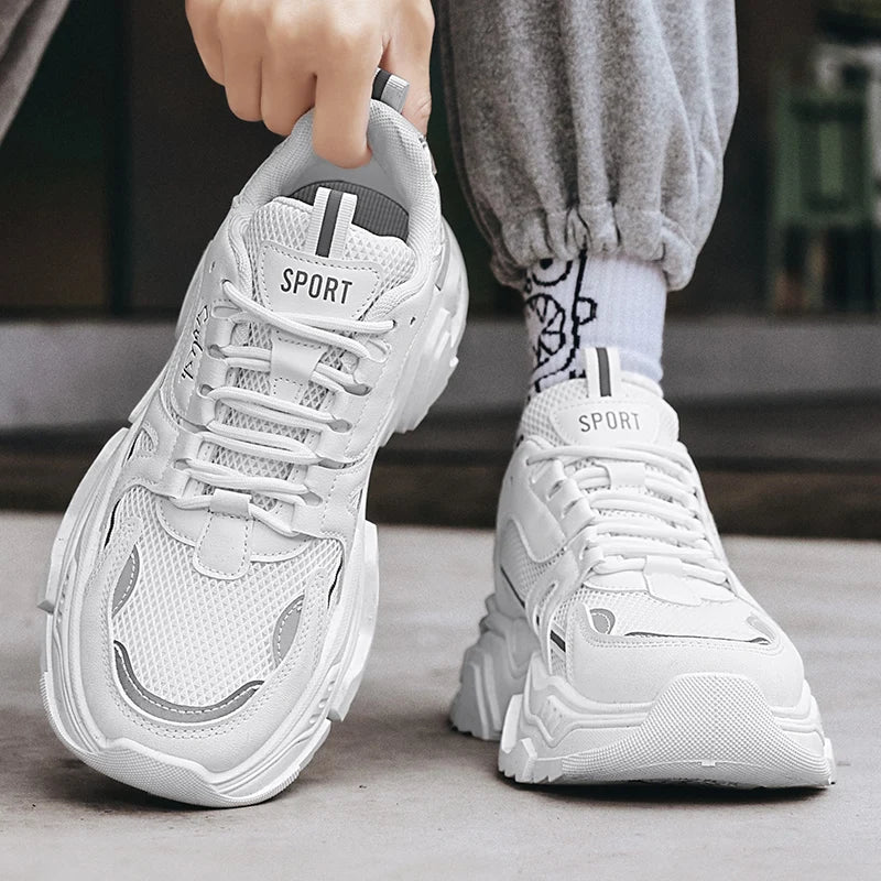 Thick-Soled Casual Mesh Sneakers