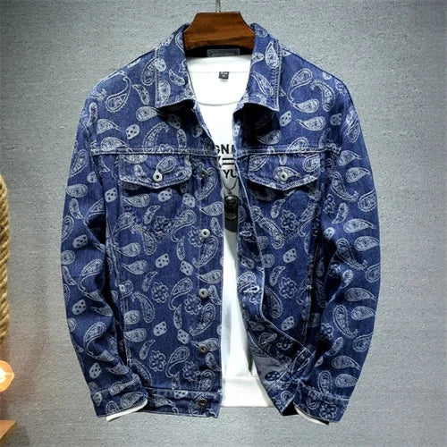 Pure Color Single-Breasted Denim Jacket