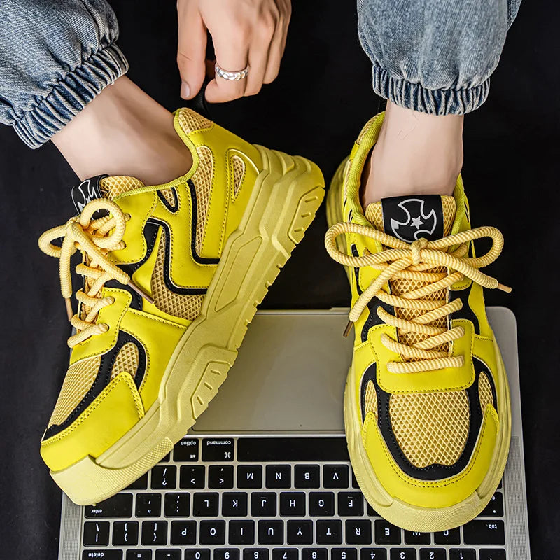 Breathable Low-Cut Thick Soles Chunky Sneakers