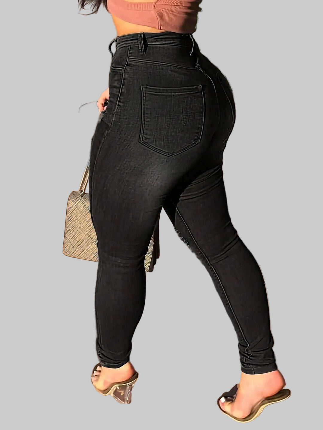 Distressed Skinny Jeans - Butt-Lifting Stretch Denim