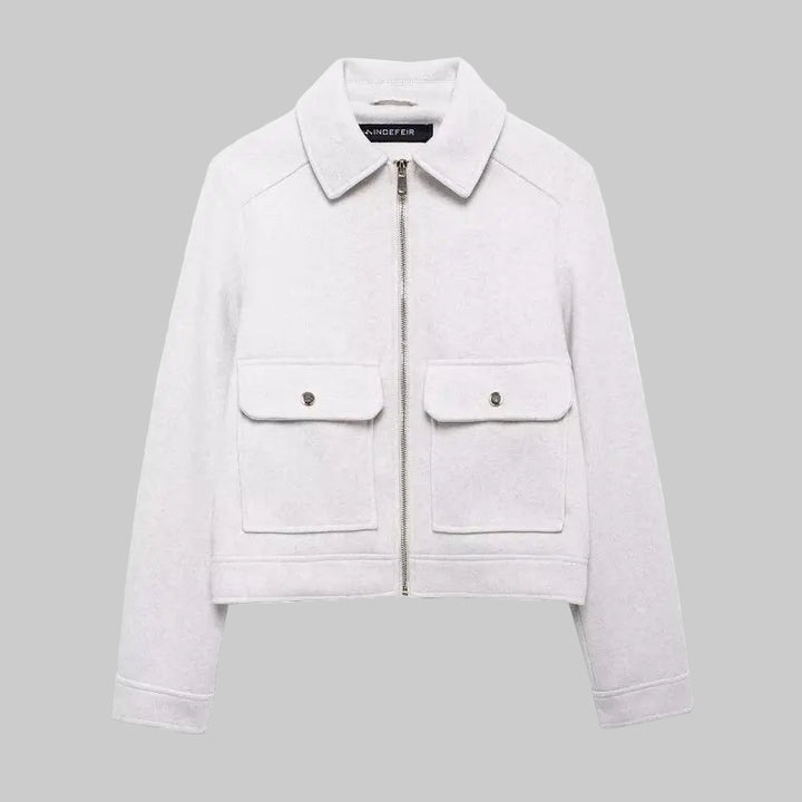 Chic Zipper Accent Coat for Fall