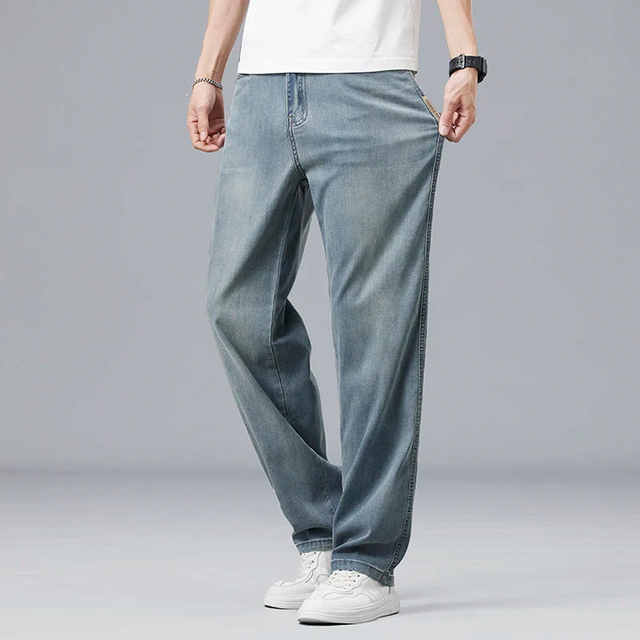 Men's Ultra-Thin Straight Denim Jeans