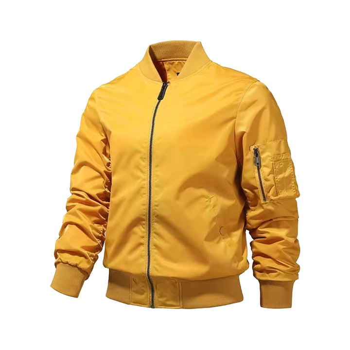 Solid Color Bomber Jacket