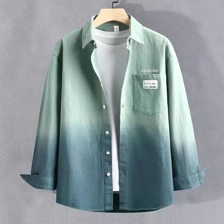 Gradient Casual Long Sleeve Shirt