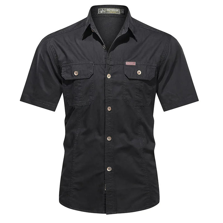Quick-Dry Short Sleeve Army Hiking Cargo Shirt
