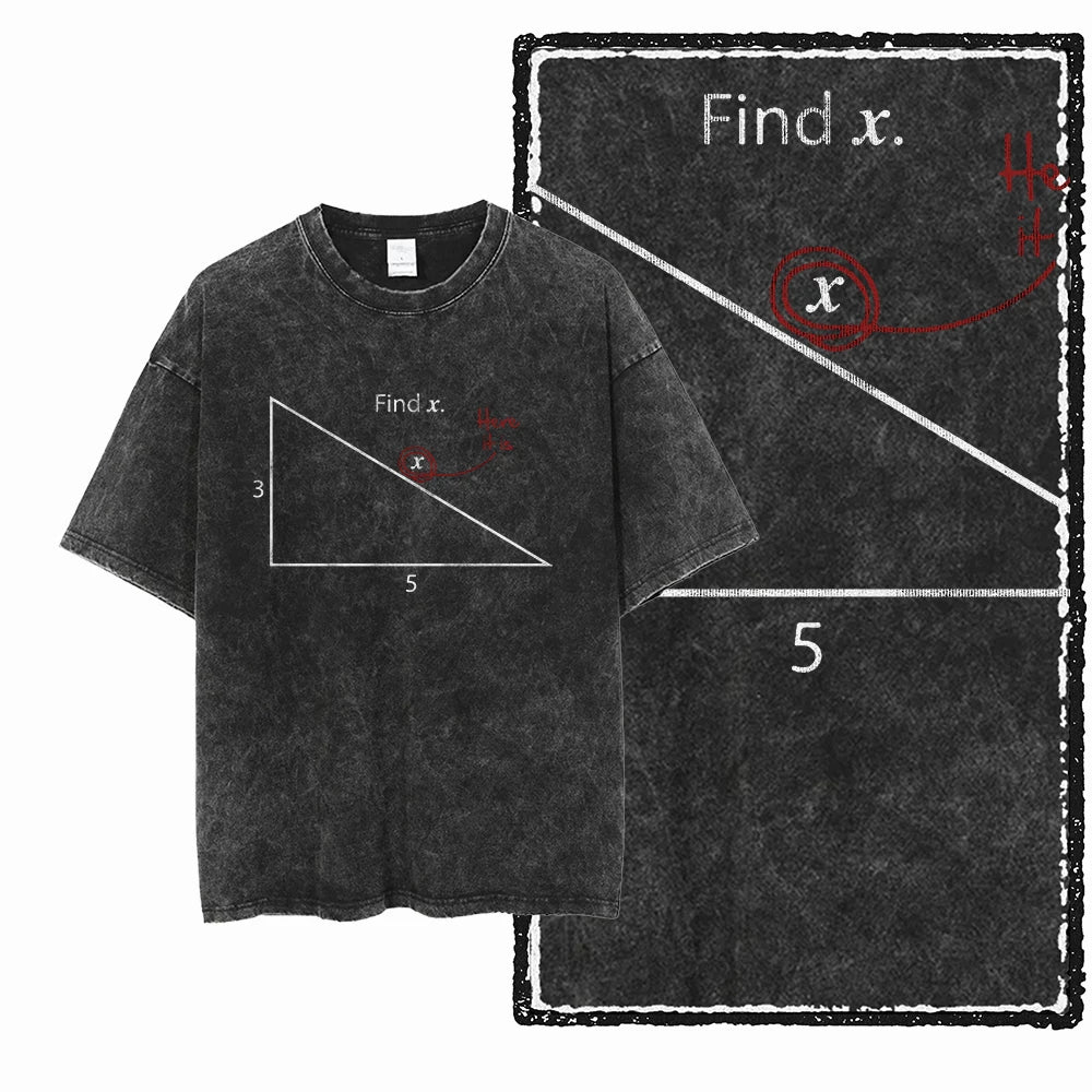 Printed Cotton Acid-Washed Graphic Unisex T-Shirt