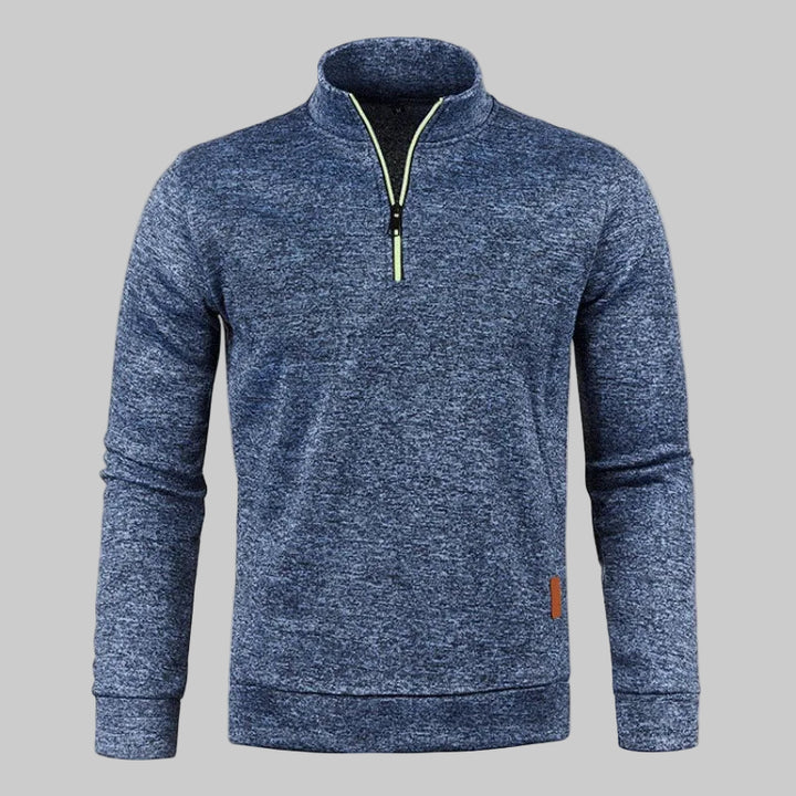 Half-Zipper Long Sleeve Turtleneck Pullover