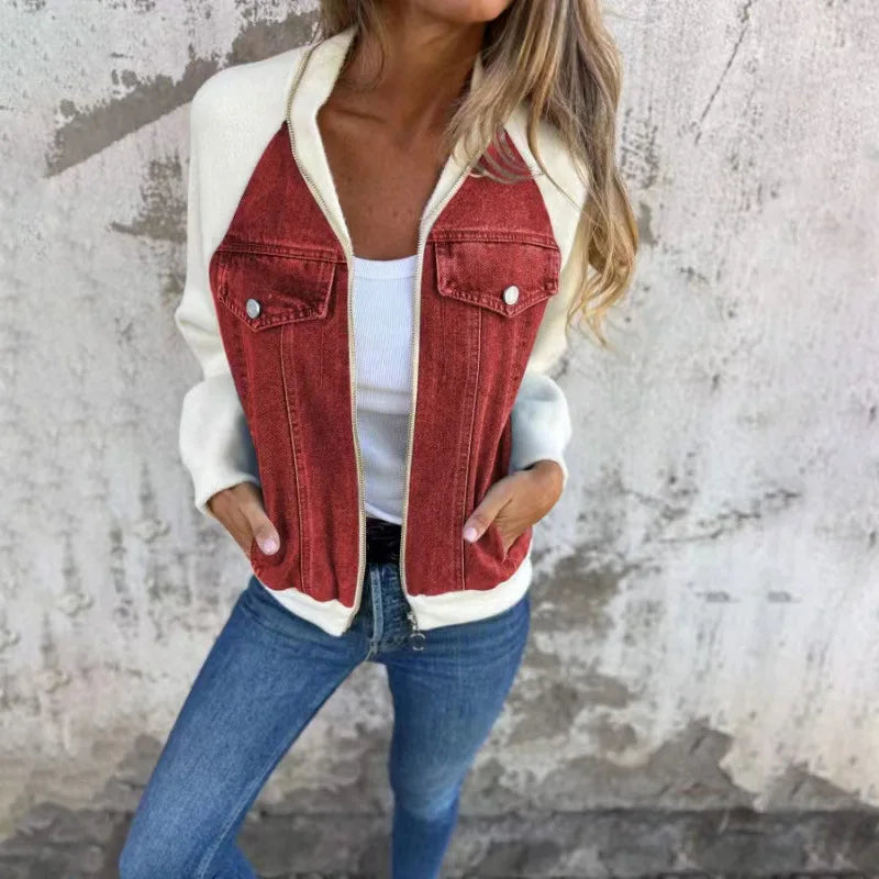 Patchwork Casual Denim Jacket