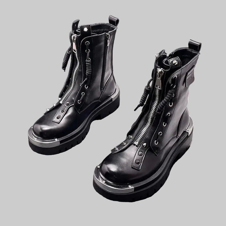 British Soft Leather Chelsea Motorcycle Boots