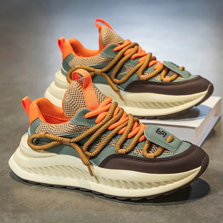 Versatile Casual Lace-Up Chunky Sneakers