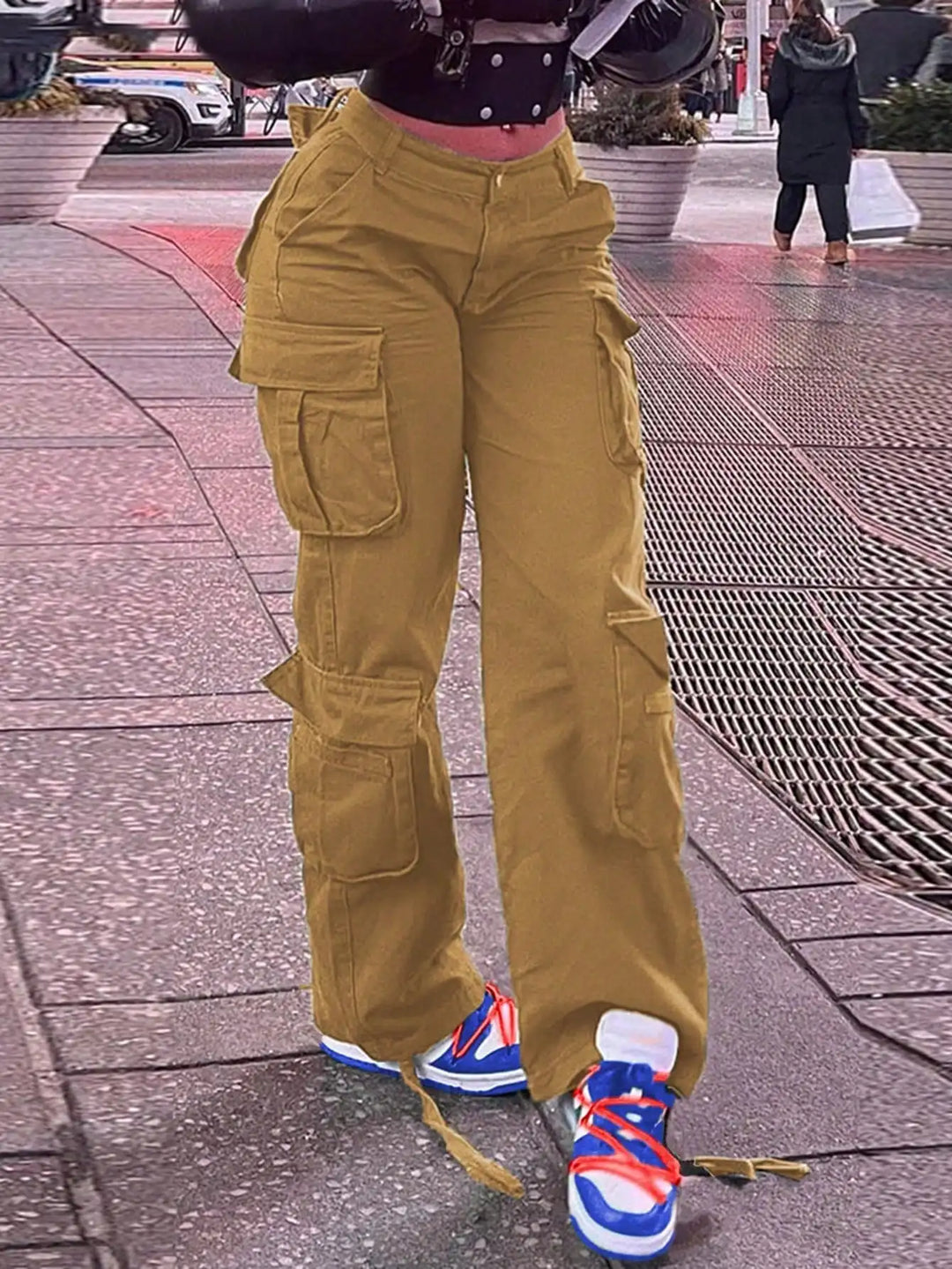 High-Waisted Wide-Leg Cargo Pants