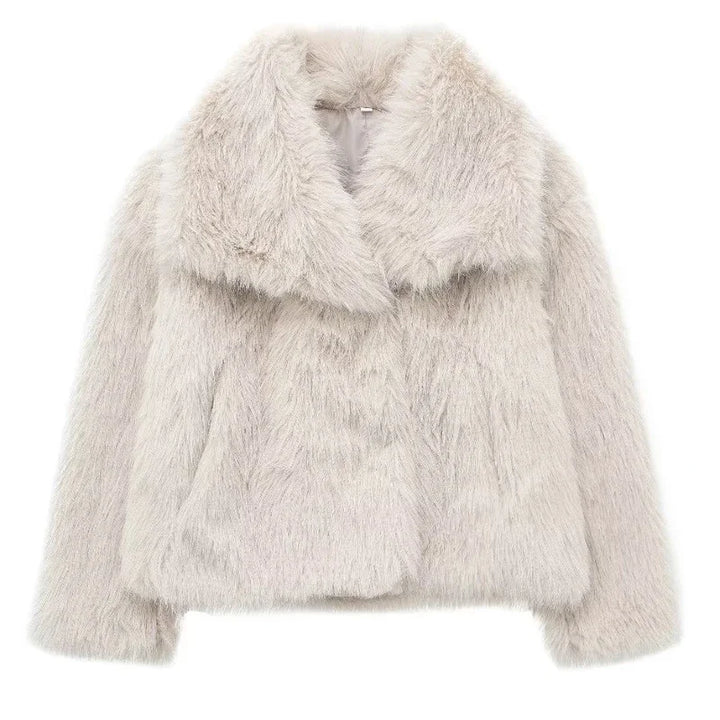 Plush Fluffy Autumn/Winter Faux Fur Coat