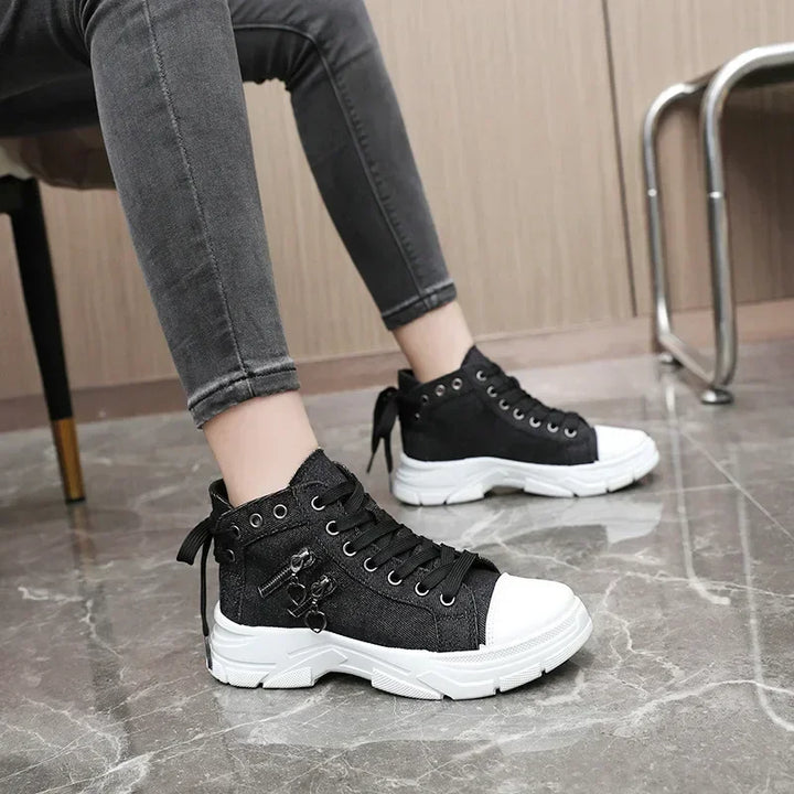 High-Quality Light Blue Denim Canvas Sneakers