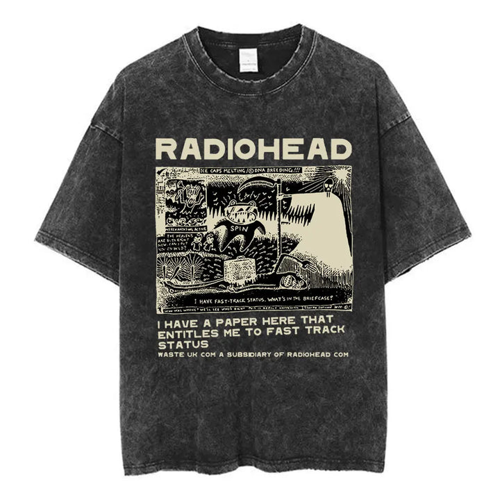 Radiohead Unisex Washed Cotton Tees