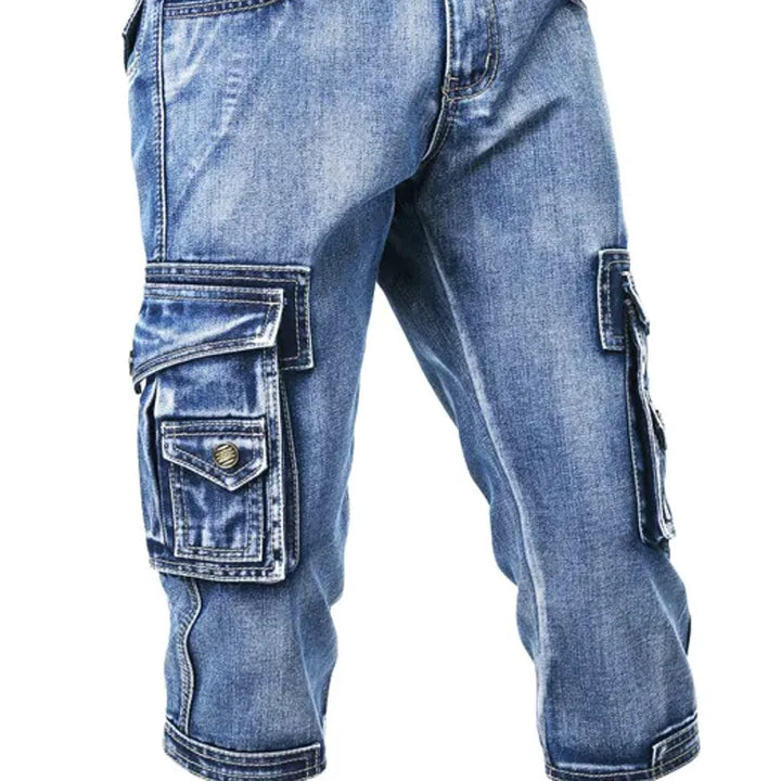 Slim Fit Stretch Denim Shorts