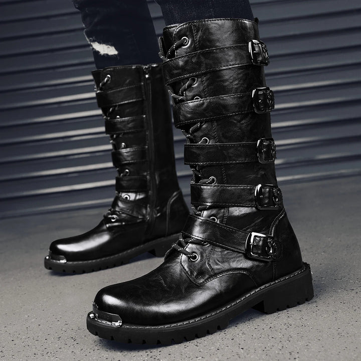 All-Season High-Top Casual Motorcycle Boots