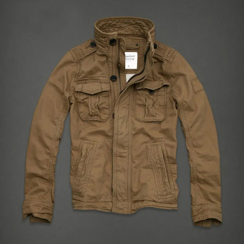 Heavyweight Wash Cotton Military Camouflage Jacket