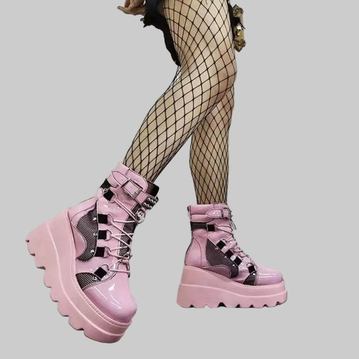 Cosplay Gothic Chunky High Heel Ankle Boots