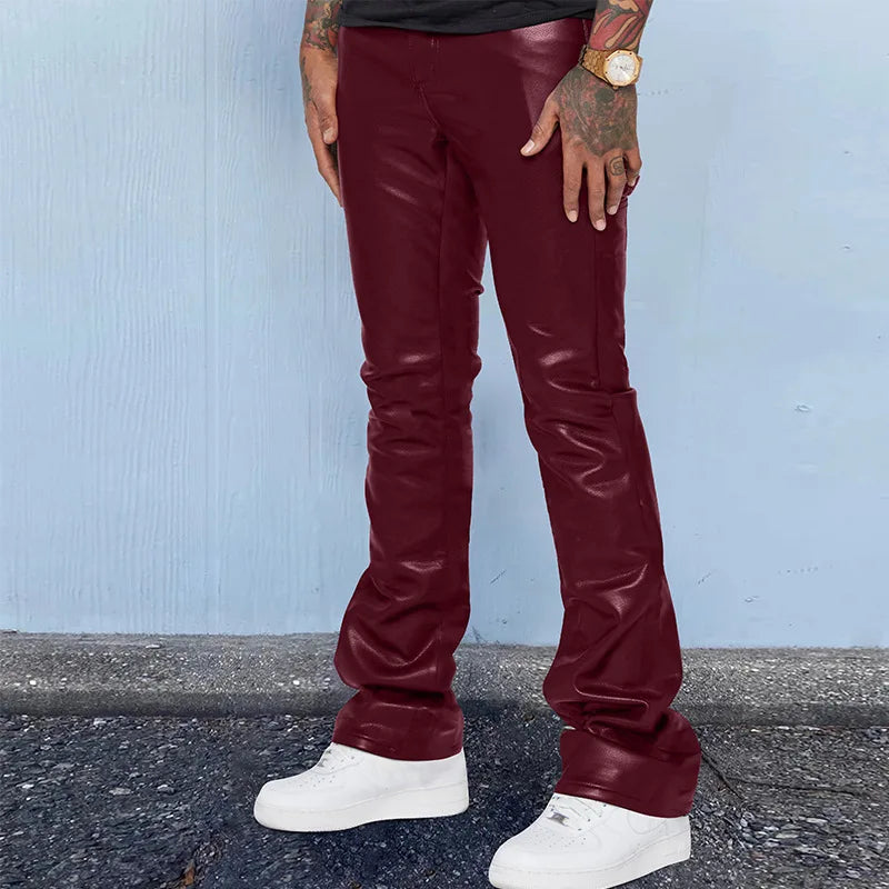 DIEGO | Retro Slim Fit Leather Pants