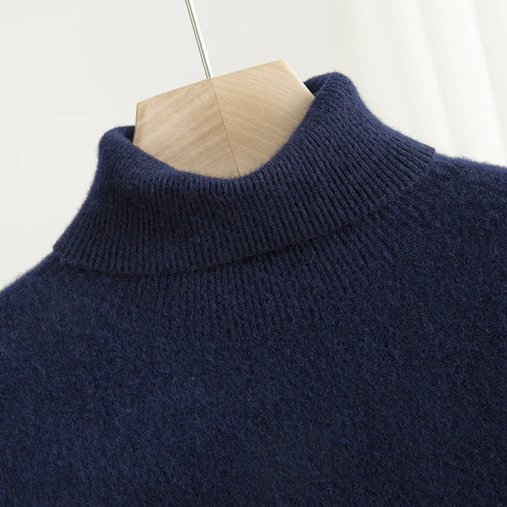 100% Merino Wool Turtleneck Pullover Sweater