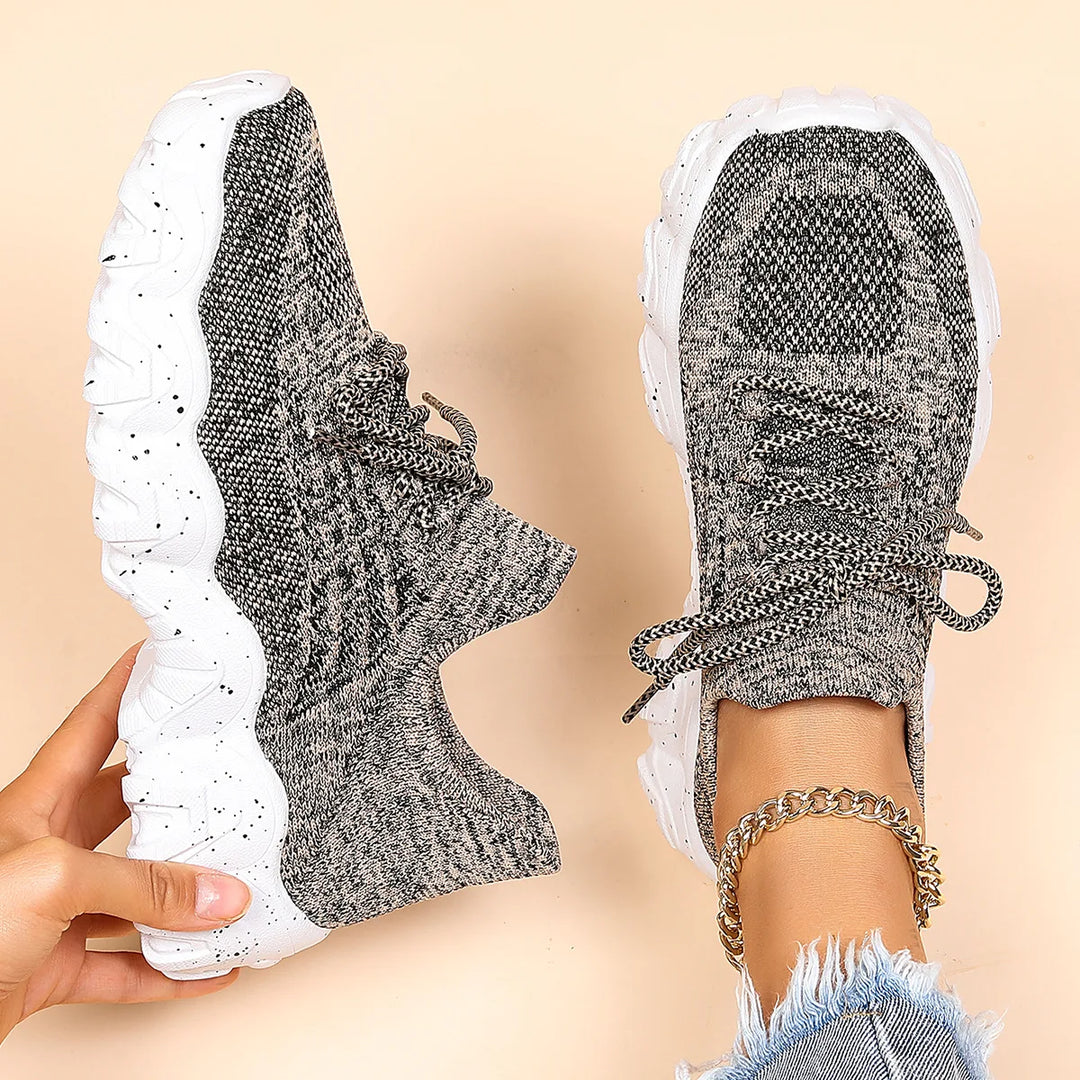 Lightweight Breathable Knit Slip-On Sneakers