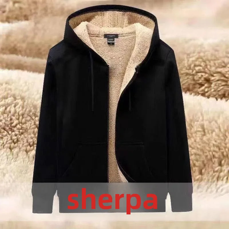 Wool Lamb Velvet Zip-up Sweatshirt Set