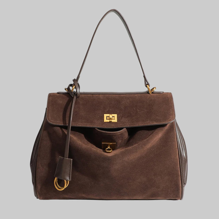 KELLIE | High-end Lock Armpit Leather Rodeo Bag