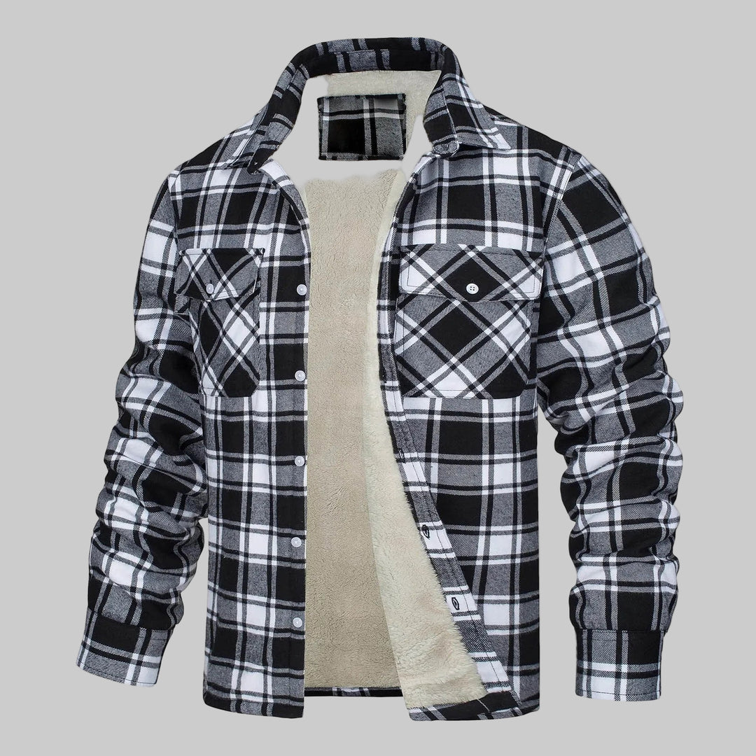 Plaid Plush Lined Warm Winter Top