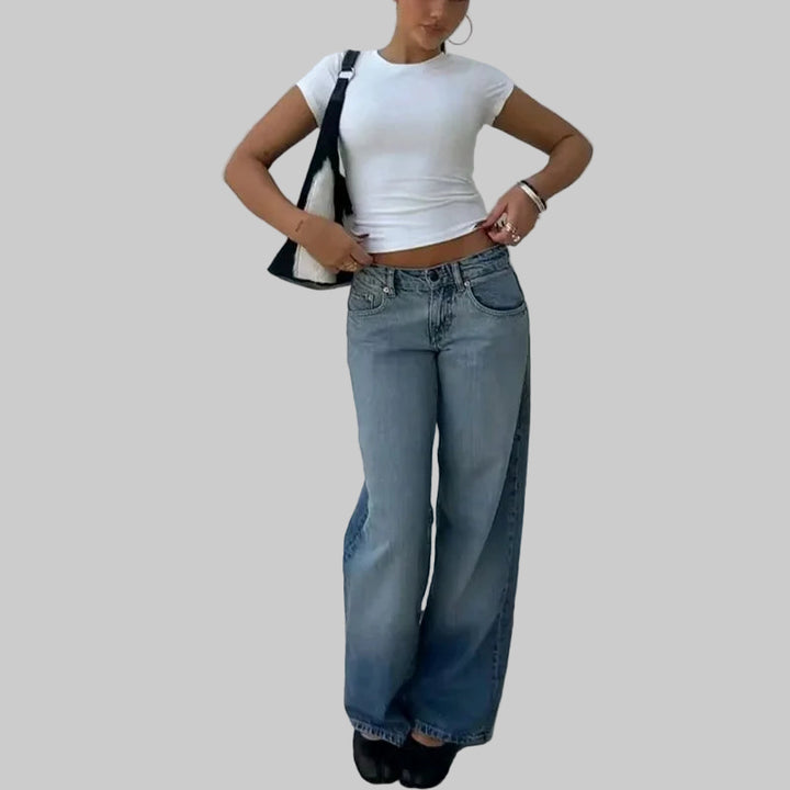 Low Waist Wide Leg Jeans