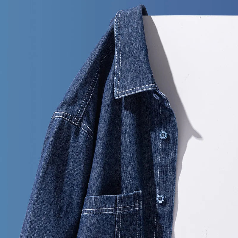 Retro Cotton Washed Denim Shirt