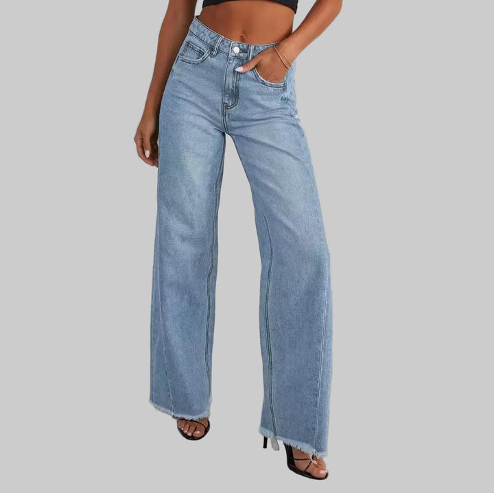 Vintage-Inspired High-Waisted Straight Leg Jeans
